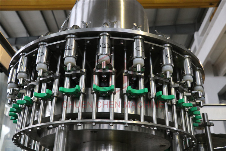 3 In 1 Glass Bottle Soda Filling Machine / Automatic Bottle Filling Equipment