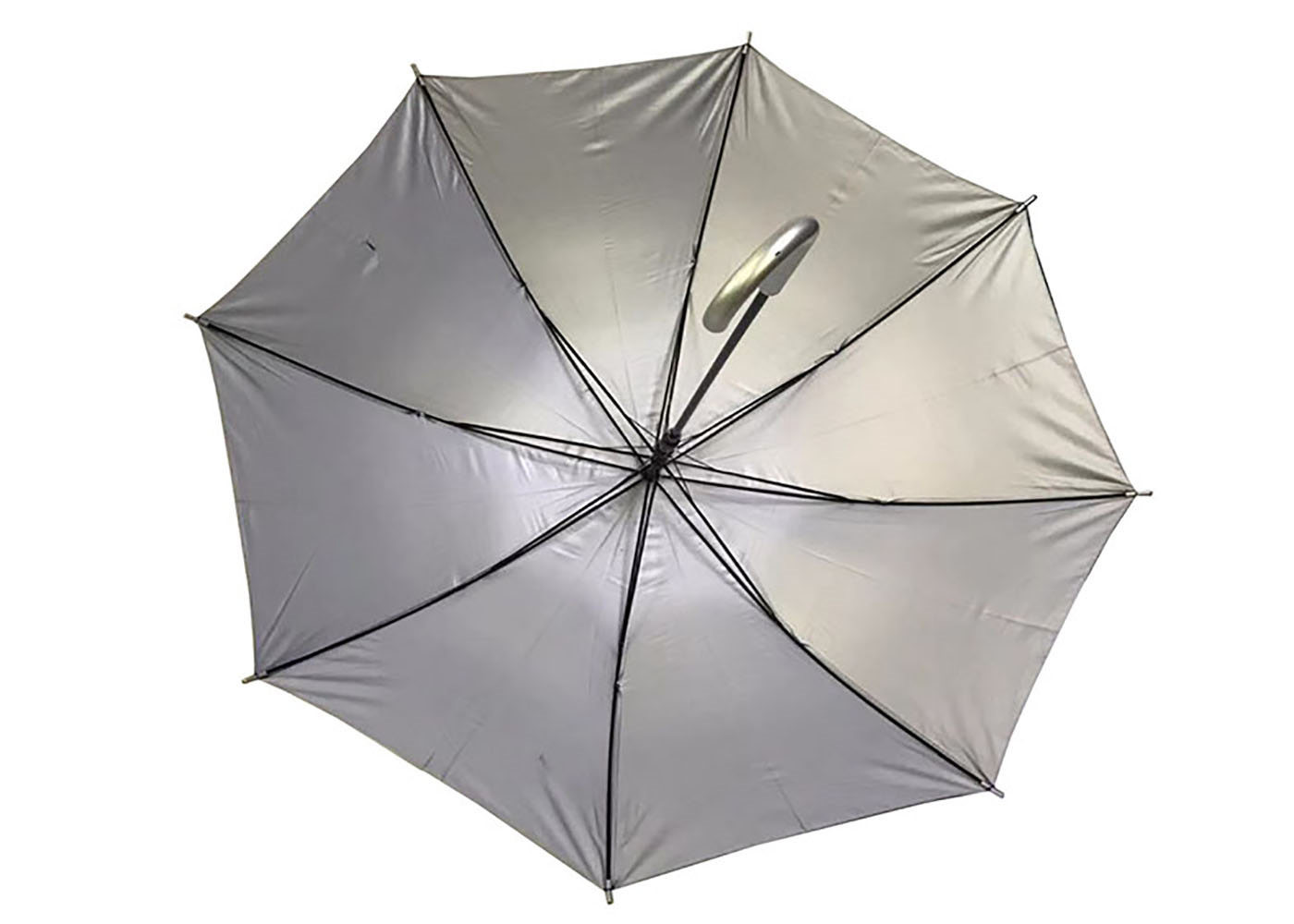 Sun Protection Rain Stick Golf Umbrella Inner Layer Silver Glue Coating