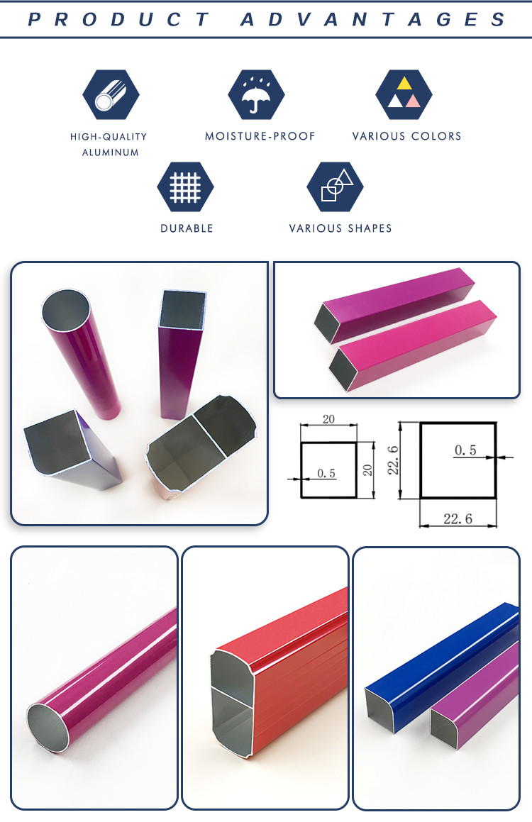 Oval Aluminium Tube 100mm Diameter Wearproof Scratchproof Powder Coated