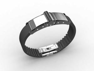 China Top Quality Europe Fashion Stainless Steel Genuine Leather Silicone Bangle Bracelet ADB113 wholesale