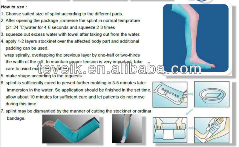 Waterproof Medical Orthopedic Splint