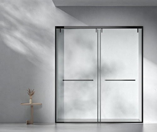 Stainless Steel, Bathroom Shower Room,Double Sliding Door, Slider Door,Matt