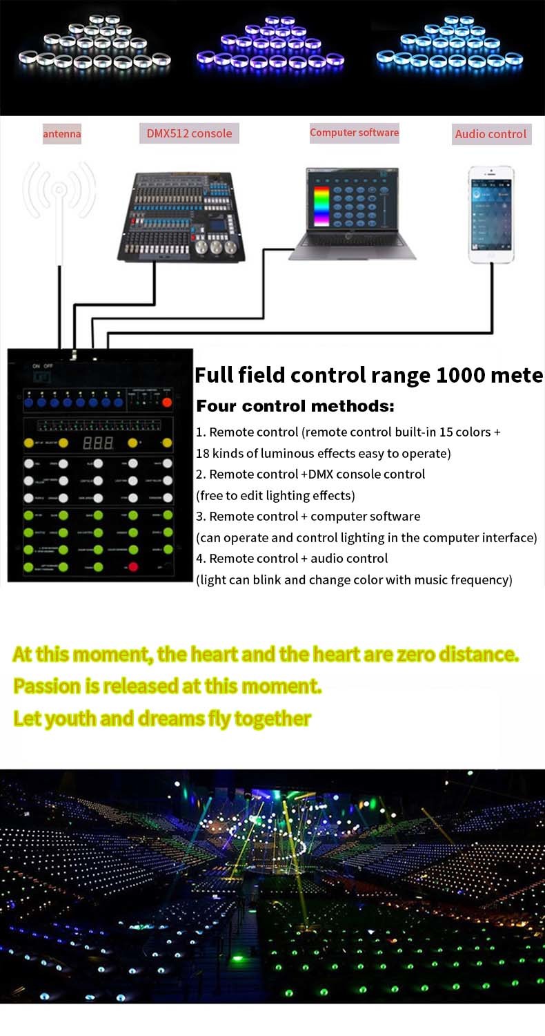 Event LED Wristband with Wireless Control and RFID for Crowd Management ODM