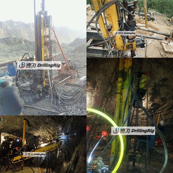 Manufacturer of 500m DFU-M56-2 hydraulic tunnel drilling rig with 360 degree drilling rig