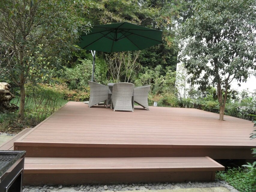 3.6M Color Stability WPC Solid Decking 140 X 21mm Wood Plastic Composite Lumber 3.6m