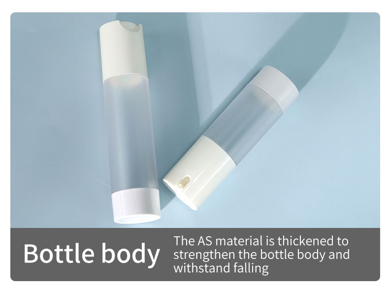 Cosmetic Airless Lotion Pump Bottles 30ml 60ml Plastic Serum Bottles Screen Printing