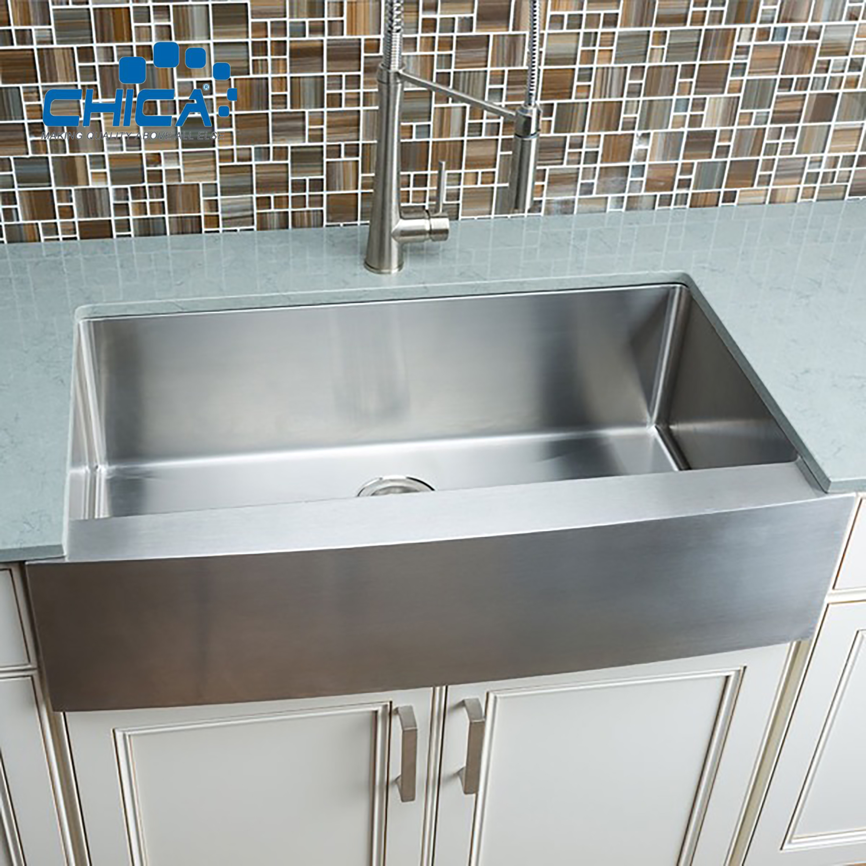 Apron Front stainless steel Single Bowl Kitchen Sinks Handmade House Kitchen Sinks