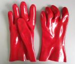 EN388 300mm Oil Proof Pvc Rubber Protective Gloves Chemical Resistant