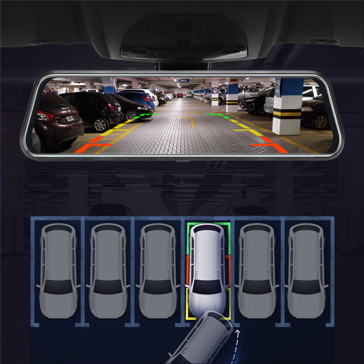 9.66 Inch Dual Wireless Dashboard Camera Dash Cam Video Driving Recorder 170 Degree