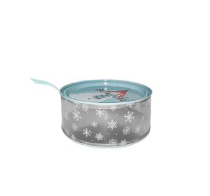 China Transparent APET Round Tin Cans For Biscuit Trinket Gift Packing wholesale