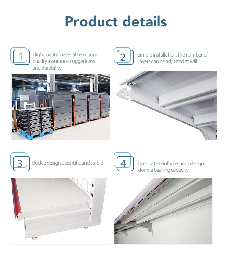 Supermarket Metal Retail Shelving Retail Acrylic Display Stands ODM