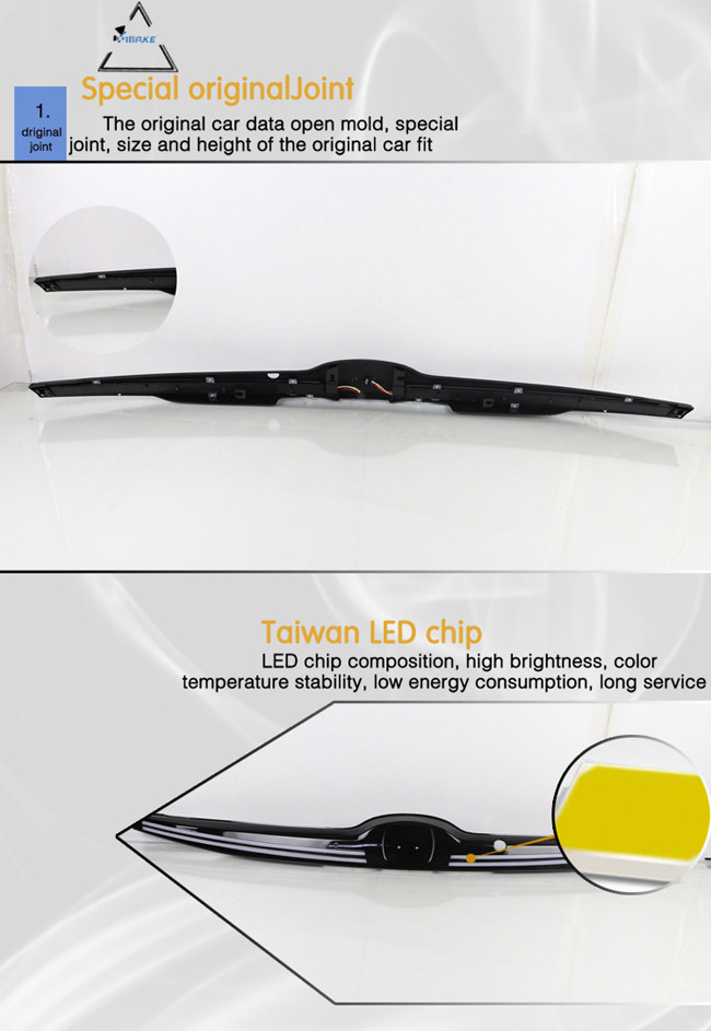 Rear Trunk Pillar LED Spoiler Lamp Column Led Brake Lights For Honda Fit Jazz