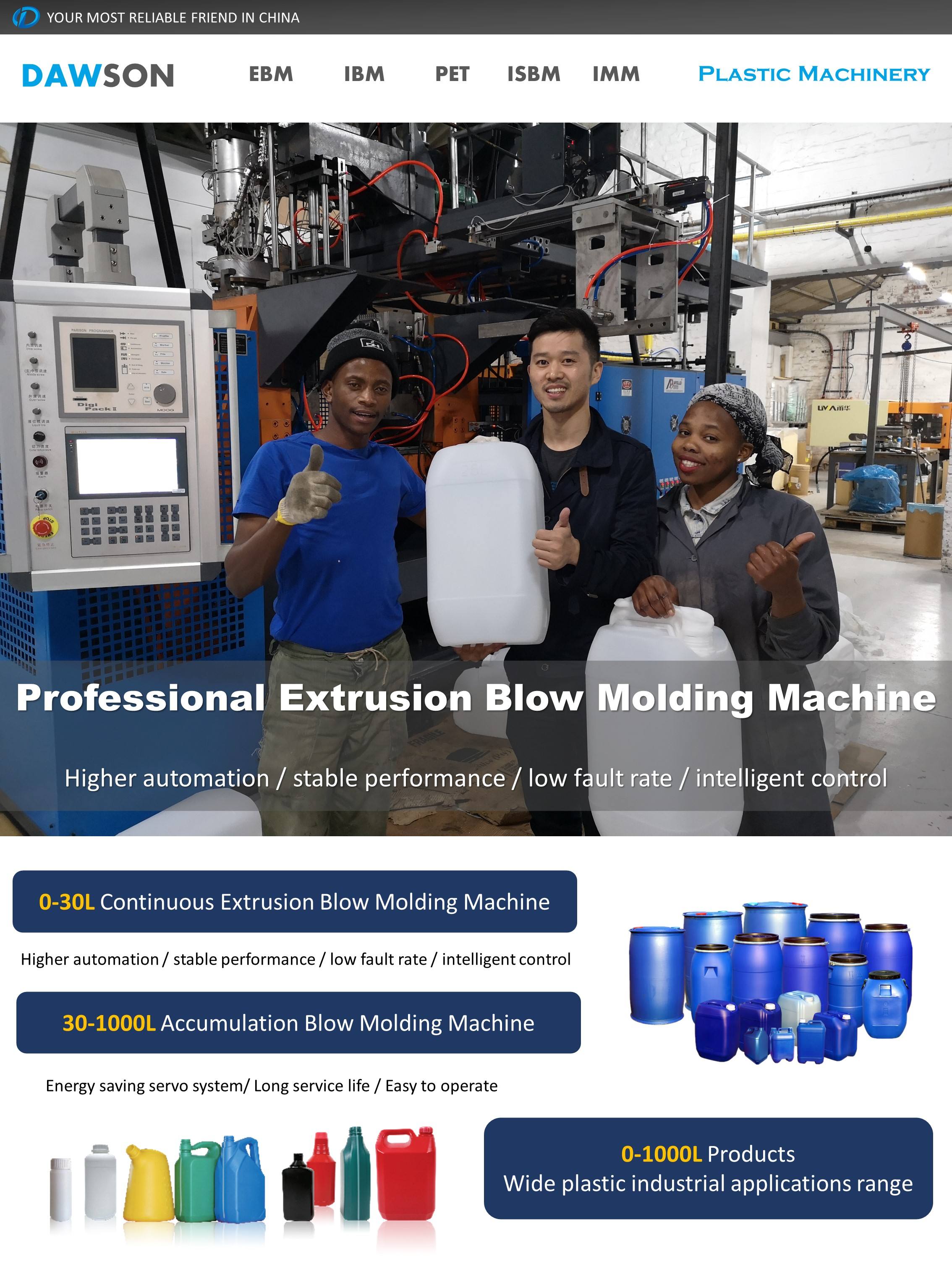 30 Liter Jerry Can And Rocking Horse Extrusion Blow Molding Machine Automatic