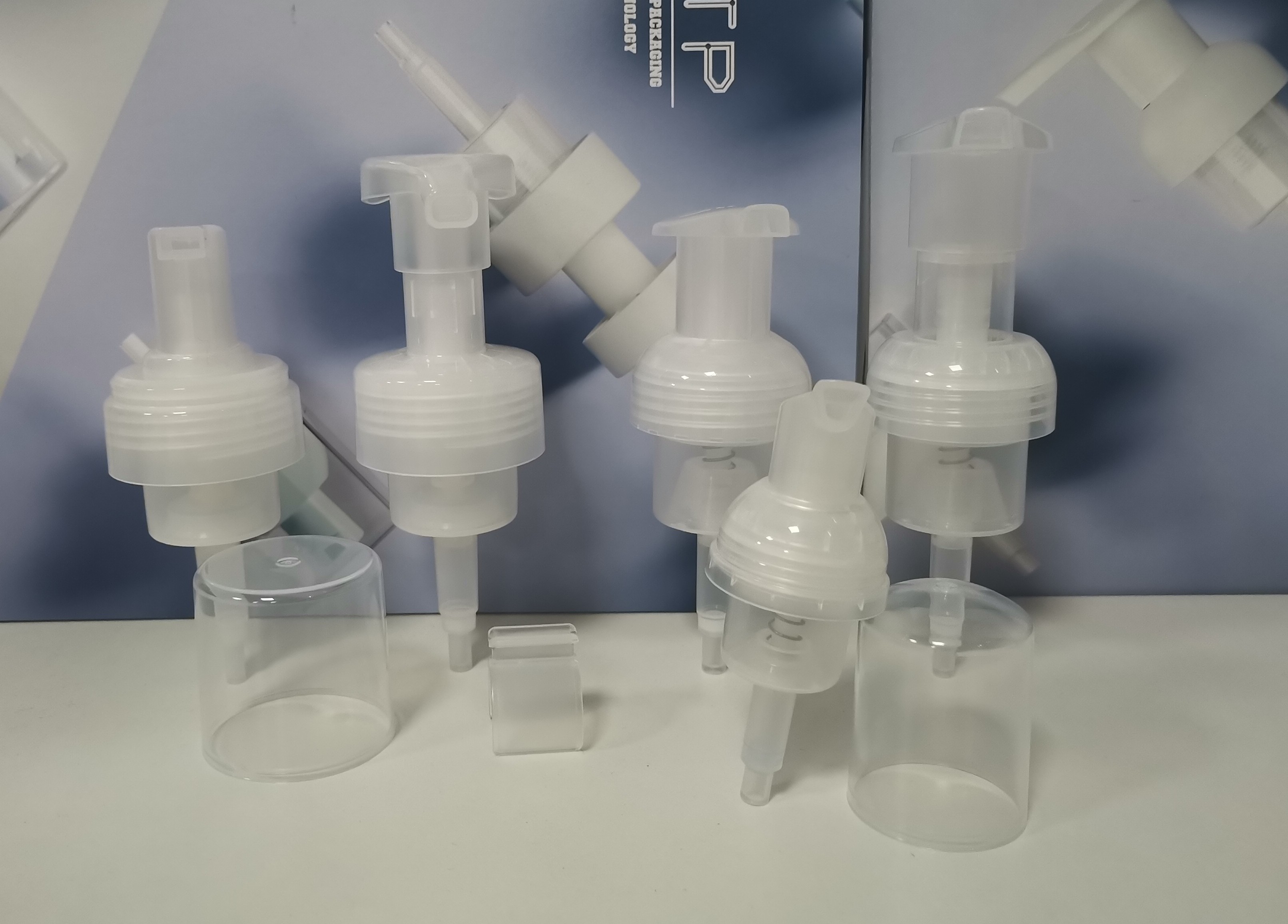 Customized Foaming Pump Dispenser For Liquid Soap High Tranparent