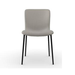 China Soft Gray Fabric H830mm 8kgs Metal Frame Upholstered Dining Chair wholesale