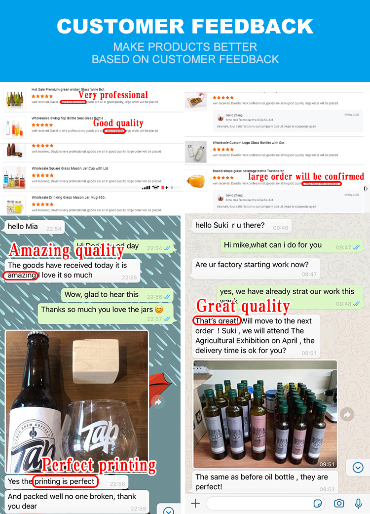 Hot Sale 200ml 375ml 500ml 750ml 1000ml Glass Beer Bottle for Home Brew