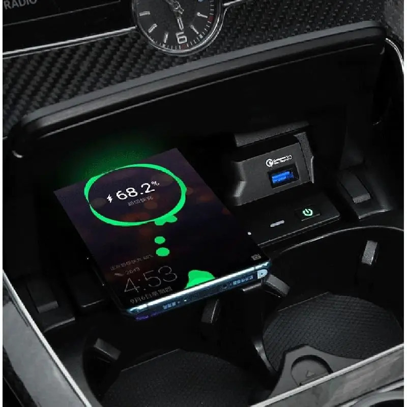 C-Class Car Wireless Charger Qi Charging Pad For Mercedes-Benz