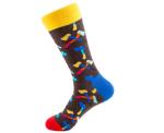 Custom Colorful Knitting Fashion Cotton Socks For Men / Happy Socks Dress Casual