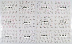 China Silver Gel Nail Art Supplier Nail Wraps Nail Sticker with butterfly-BLEJ359-370Silver wholesale