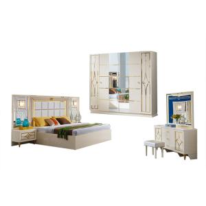 China Solid Wood King Bedroom Sets Minimalist Wood Panel Master Bedroom Furniture wholesale