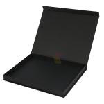 Rigid Cardboard Gift Packaging Box Book Shape Black Paper A4 Magnetic Gift Boxes