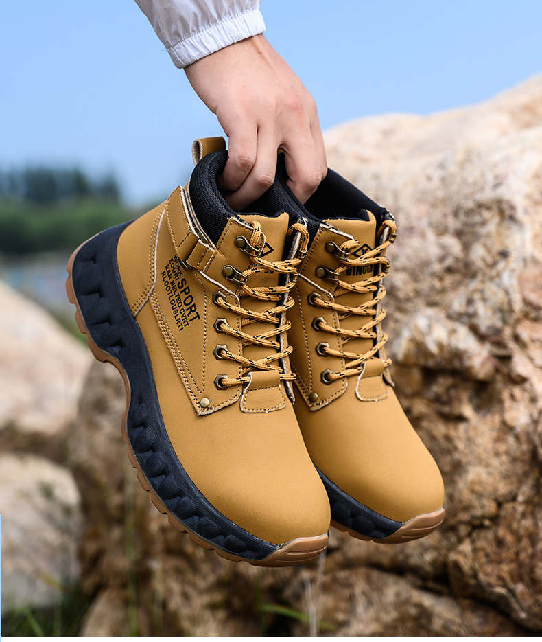 Lightweight Microfiber Safety Work Shoes With Steel Toe And Rubber Sole