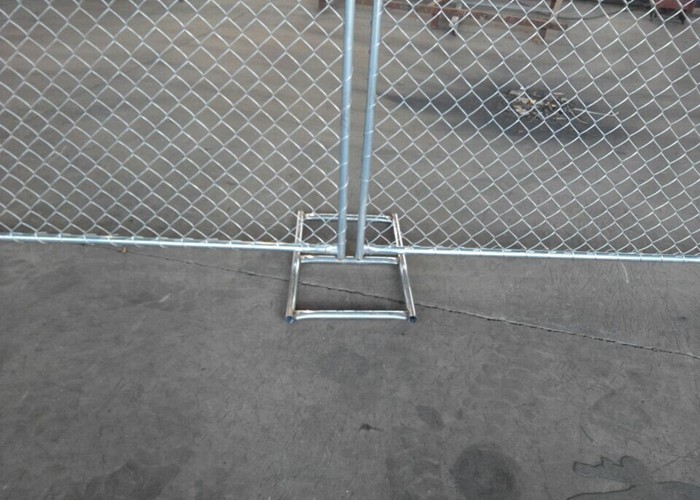 Hot Dipped Galvanized Portable Chain Link Fence Panels 60X50mm Mesh Size