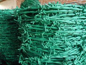 China Pvc 13 Gauge Plastic Coated Barbed Wire High Toughness wholesale