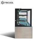 Single Temperature Square Glass Refrigerated Deli Case Fridge 17.6 CU.FT