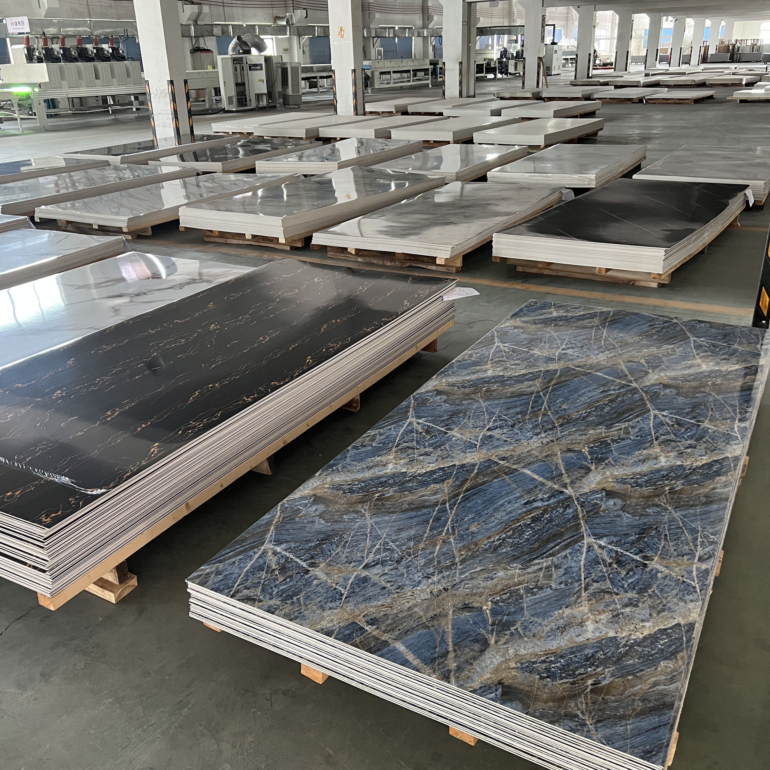Hot Stamp PVC Faux Marble Sheet for Wall Decoration 1220x2440mm 1220x2800mm from Chinese