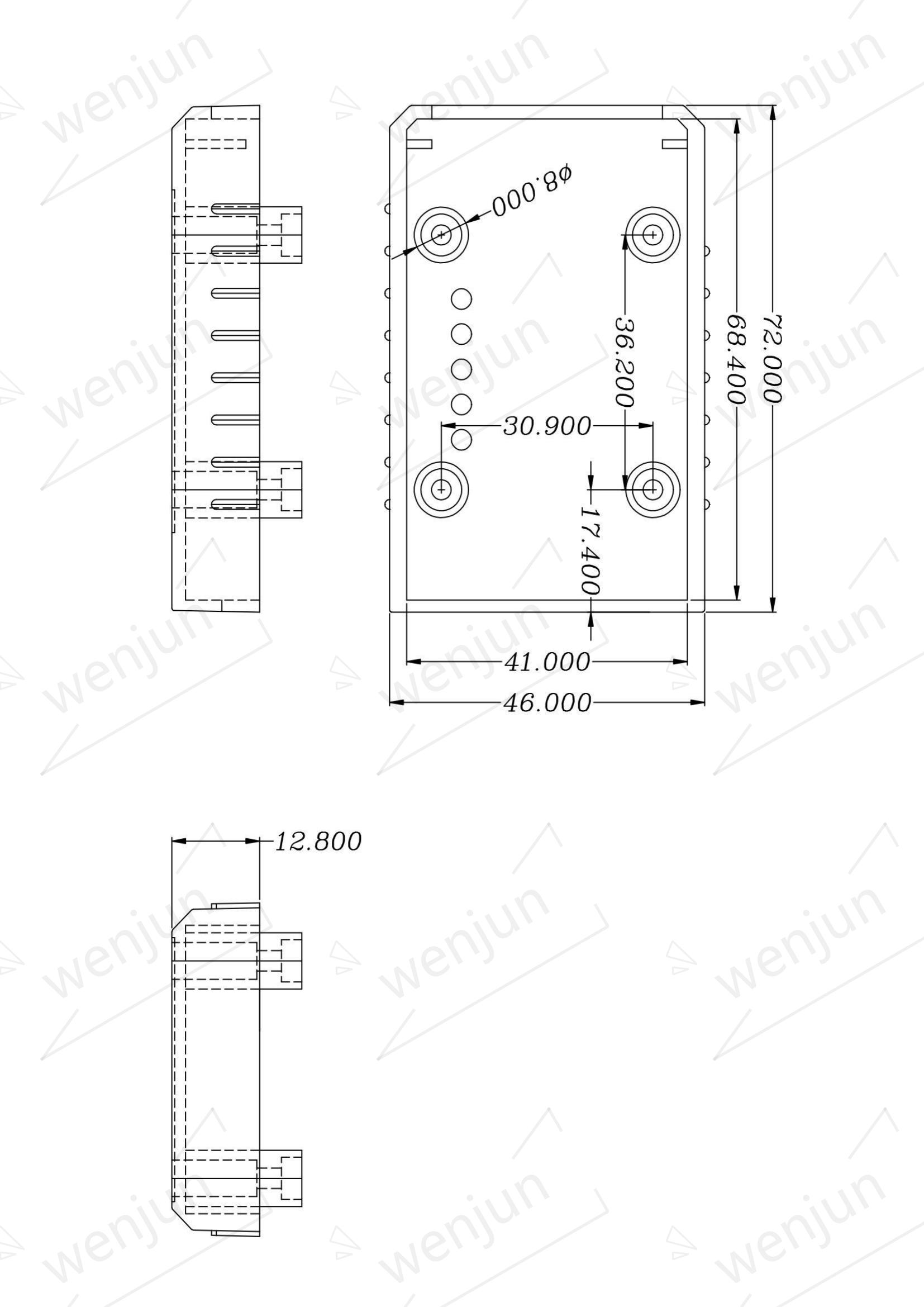 OEM Assembled Female OBDII 16 Pin 327 Housing With OBD Connector