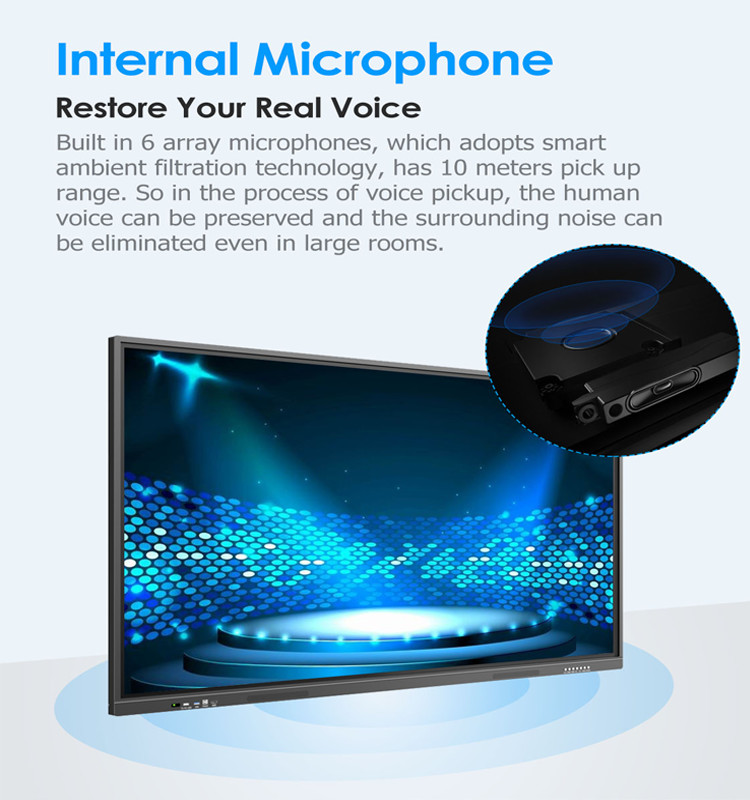 LCD Edu Touch Interactive Flat Panel 65 75 86 Infrared Interactive Panel For Classroom