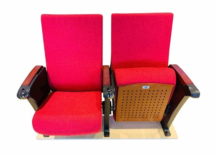 Pink Wood Padded Conference Hall Chairs For Meeting Room