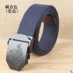 Unisex Stretch Cotton Canvas Belt 130cm Military Web Belt Polyester