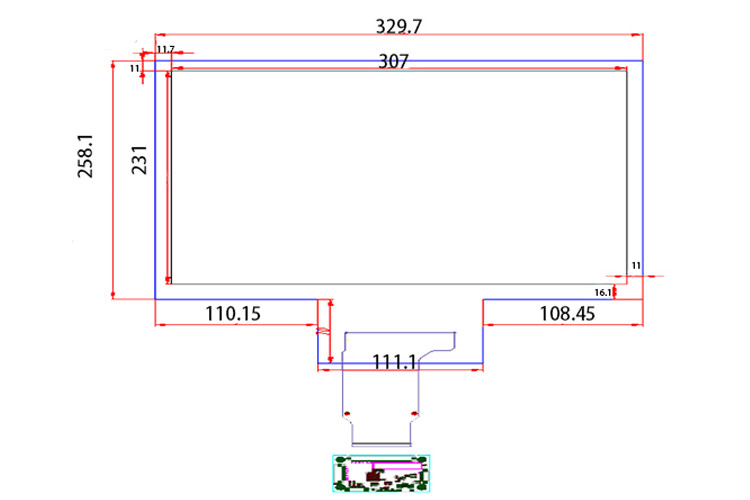10 Points PCAP Capacitive Touch Foil 19 Inch Normal Size USB Interface