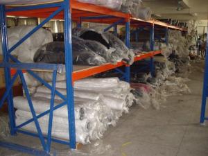 China steel / wood shelves heavy duty shelving racks for fabric material stock wholesale