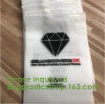 custom pink/white/black logo Reclosable slider Plastic Bags zipper garment