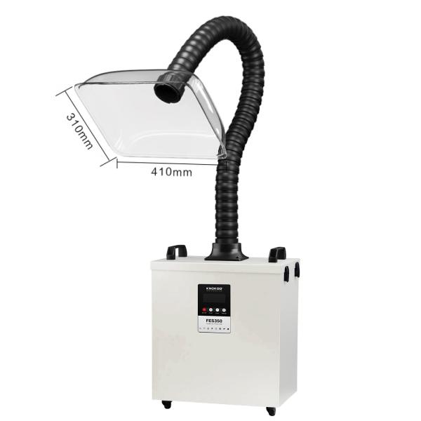 Beauty Salon Fume Extractor Laser Smoke Filter Machine With 410mm Acrylic Square