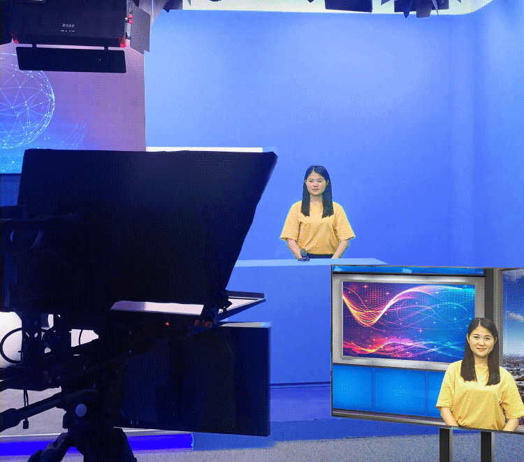 24 inch Single Screen Wireless Remoter Tripod Broadcasting Announcer Teleprompter for Live Stream