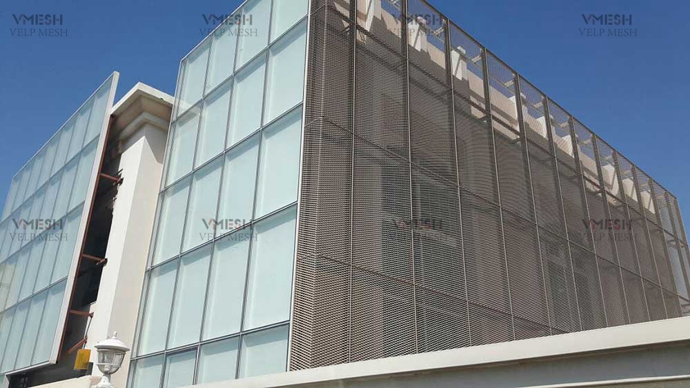 Exterior Wall 4x8 Feet Aluminum Expanded Mesh Sheet Powder Coated Rustproof