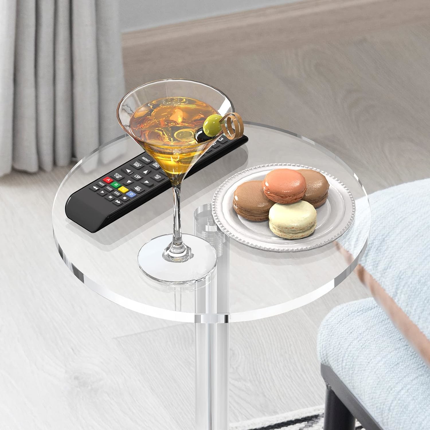 Easy Assembly Custom Acrylic Furniture Clear Side Table Coffee Table For Small Space