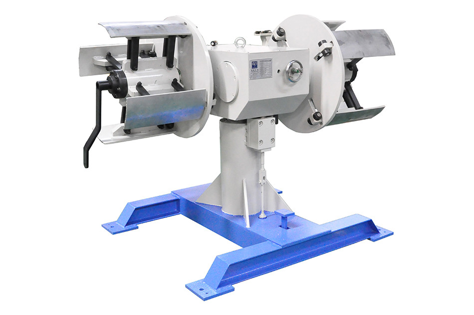 Steel Coil Decoiler Metal Sheet Double Head Material Rack for Stock Thickness 0-1.6mm