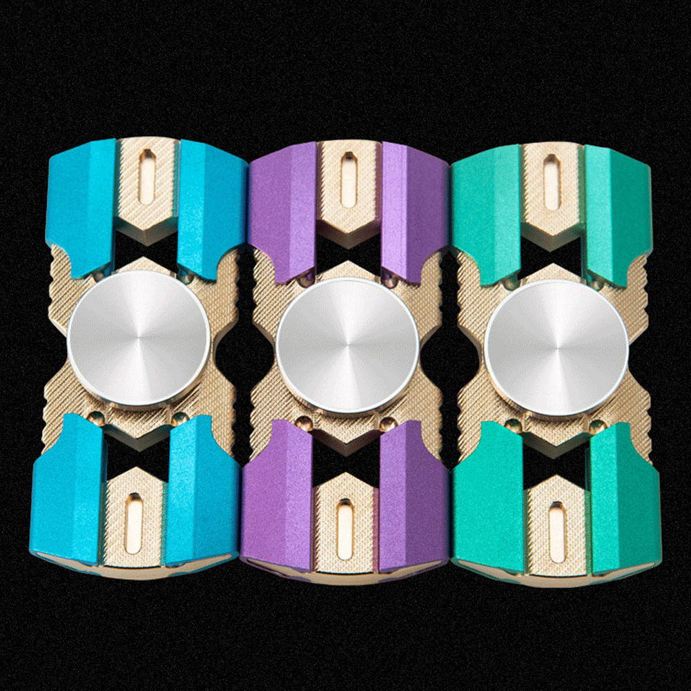 Pure Copper Mechanical Armor Metal Hand Spinner Fidget Toy for Adults Pressure Relief
