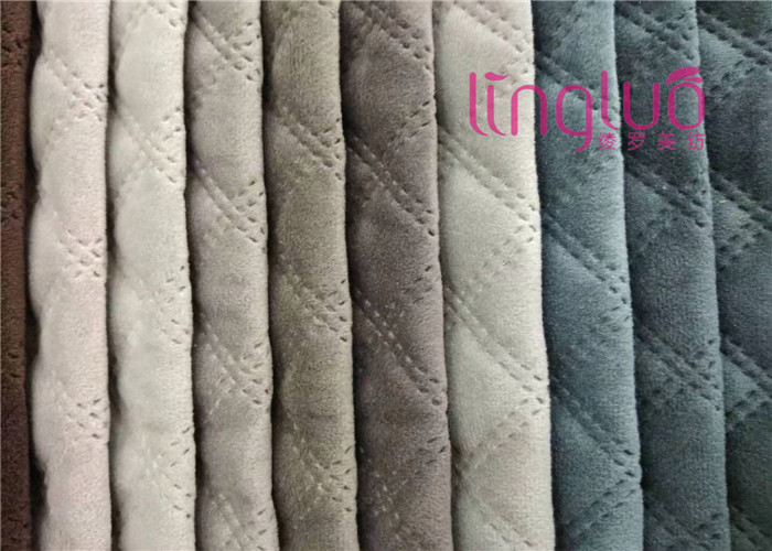 30 Years Experience Washing Fabric Sofa Covers / Embroidered Velvet Fabric
