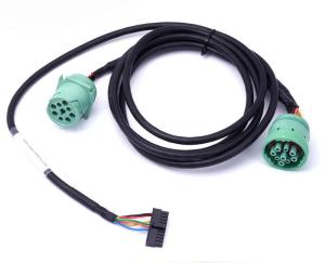 China Green Deutsch 9-Pin J1939 Female to Molex 20 Pin Female and J1939 Male Y Adapter Cable wholesale