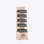 Moisturizing Cream Wooden Display Shelf Unit Plywood Skin Care Product Display