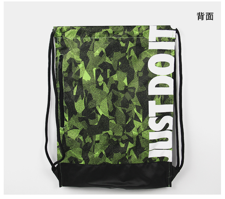 Rope Bundle Waterproof Cinch Backpack , Letter Patterned Drawstring Gym Backpack