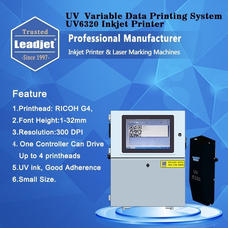 UV6320 Curable Ink Variable QR Code Printer Multi Color Printing Machine