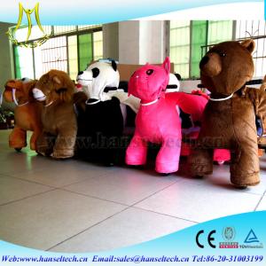 China Hansel playground equipment rocking commercial kids rides coin operated dragon ride walking stuffed animal scooter ride wholesale