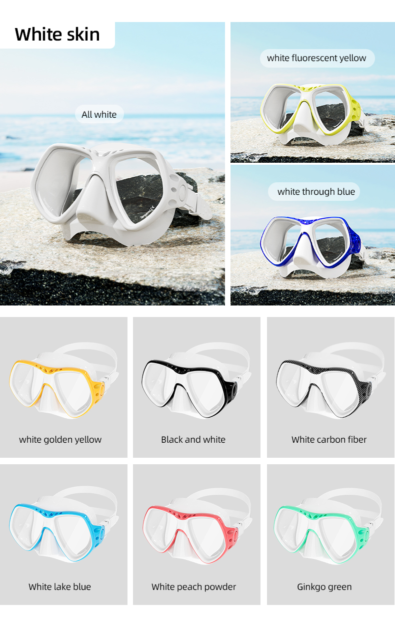 Men'S Scuba Goggles And Snorkel Diving Mask Custom Color